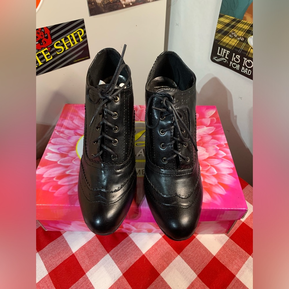 Summer Rio Black Retro Style Booties - Picture 3 of 10